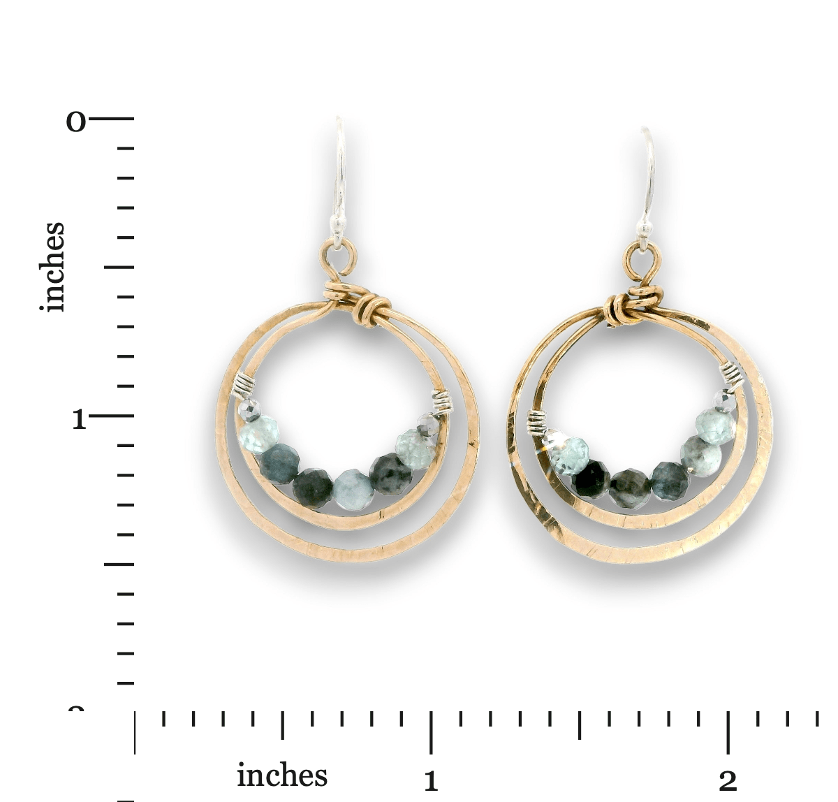 Aquamarine Inner Circle Hoop Earrings - Art by any Means Jewelryproduct_