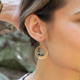 Aquamarine Inner Circle Hoop Earrings - Art by any Means Jewelry#product_