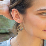 Aquamarine Inner Circle Hoop Earrings - Art by any Means Jewelry#product_