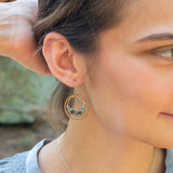 Aquamarine Inner Circle Hoop Earrings - Art by any Means Jewelry#product_