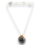Aquamarine Inner Circle Hoop Necklace - Art by any Means Jewelryproduct_