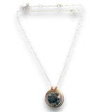 Aquamarine Inner Circle Hoop Necklace - Art by any Means Jewelryproduct_
