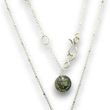 Aquamarine Inner Circle Hoop Necklace - Art by any Means Jewelryproduct_