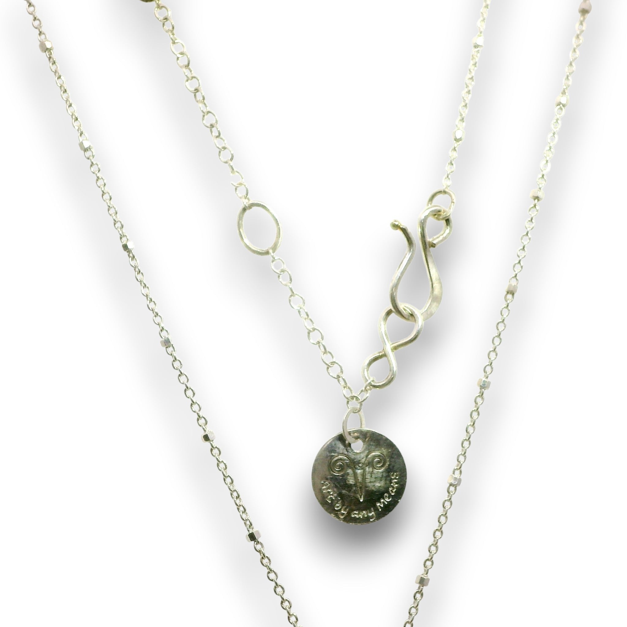Aquamarine Inner Circle Hoop Necklace - Art by any Means Jewelryproduct_