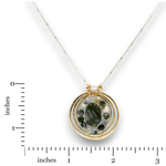 Aquamarine Inner Circle Hoop Necklace - Art by any Means Jewelryproduct_