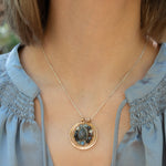 Aquamarine Inner Circle Hoop Necklace - Art by any Means Jewelry#product_