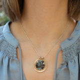 Aquamarine Inner Circle Hoop Necklace - Art by any Means Jewelry#product_
