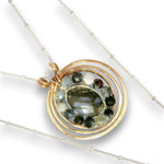 Aquamarine Inner Circle Hoop Necklace - Art by any Means Jewelryproduct_