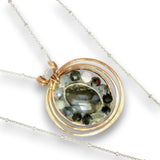 Aquamarine Inner Circle Hoop Necklace - Art by any Means Jewelryproduct_