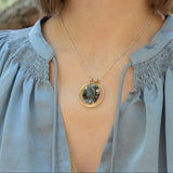 Aquamarine Inner Circle Hoop Necklace - Art by any Means Jewelry#product_