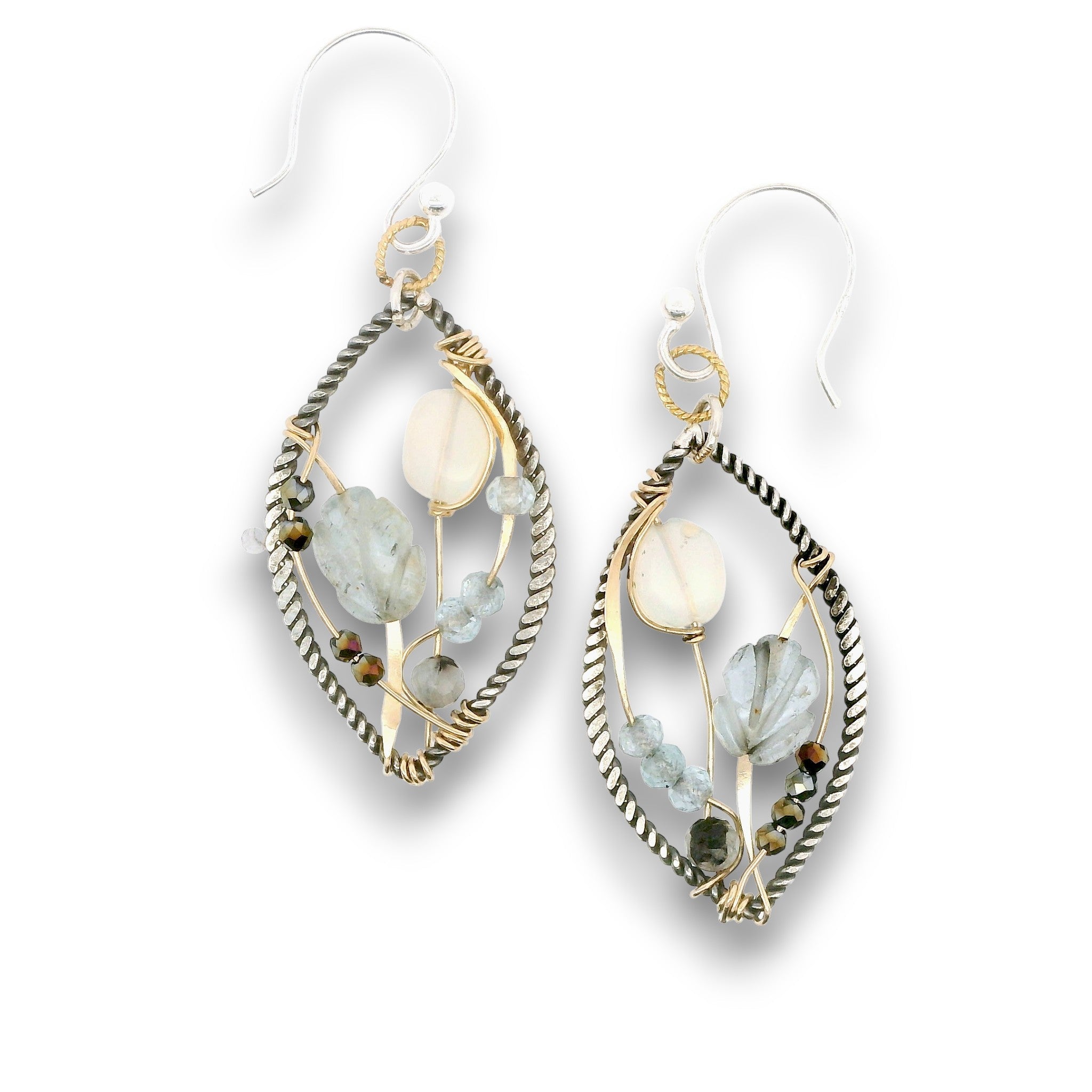 Aquamarine Microcosm Earrings E85075 - Art by any Means Jewelryproduct_