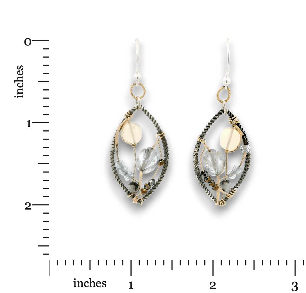 Aquamarine Microcosm Marquise Earrings - Art by any Means Jewelryproduct_