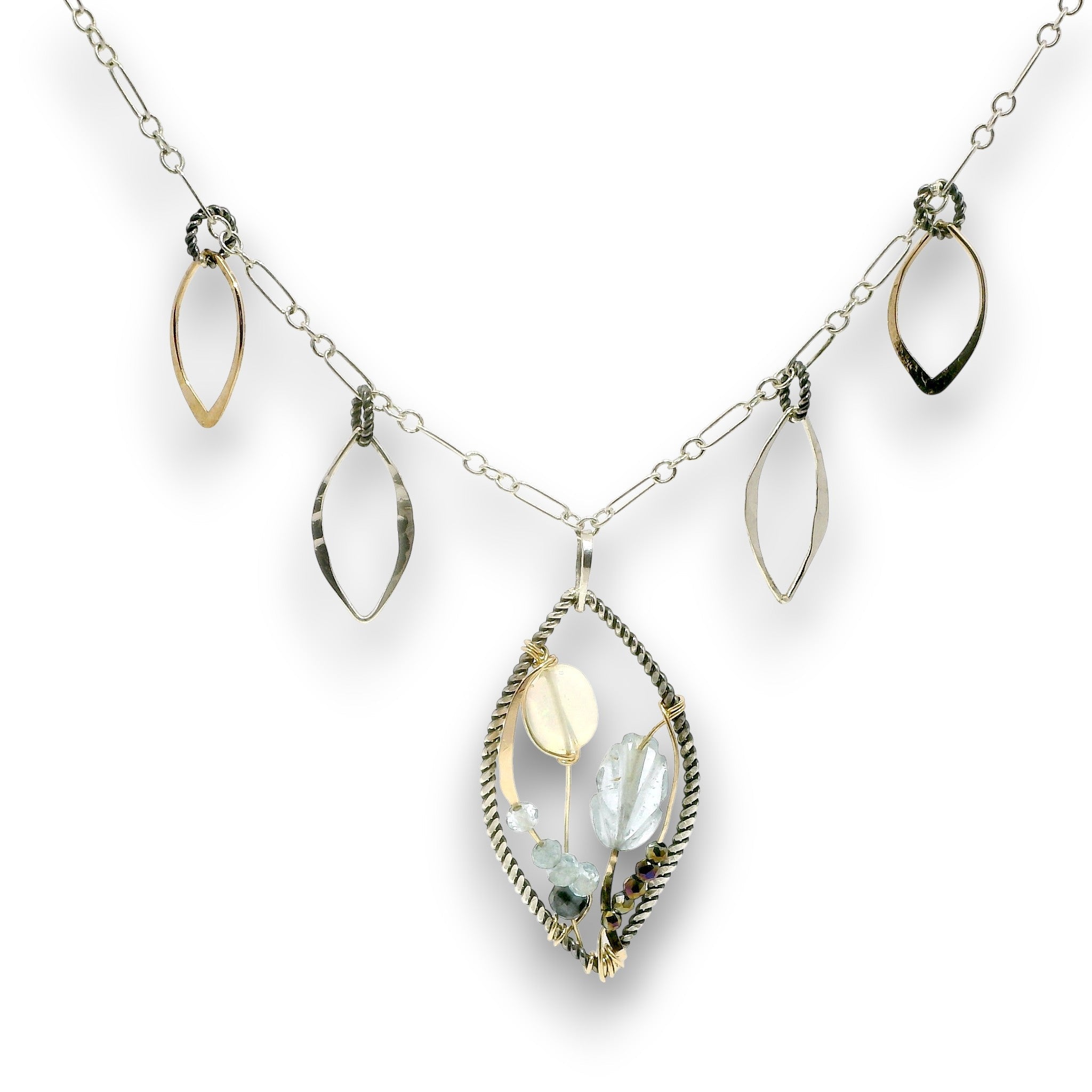 Aquamarine Microcosm Necklace 85075N - Art by any Means Jewelryproduct_