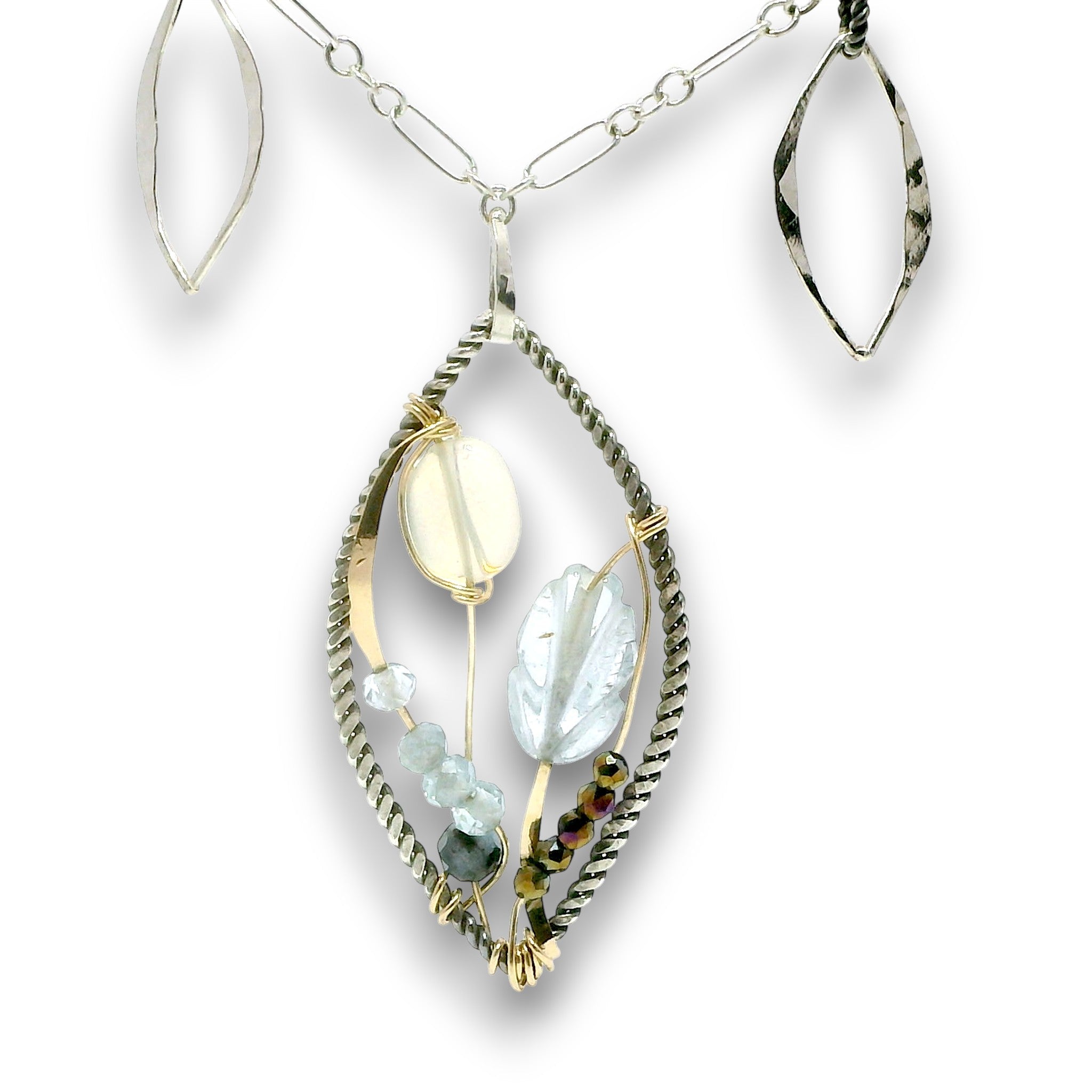 Aquamarine Microcosm Necklace 85075N - Art by any Means Jewelryproduct_
