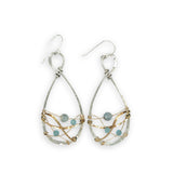 Aquamarine Spun Earrings - Art by any Means Jewelryproduct_