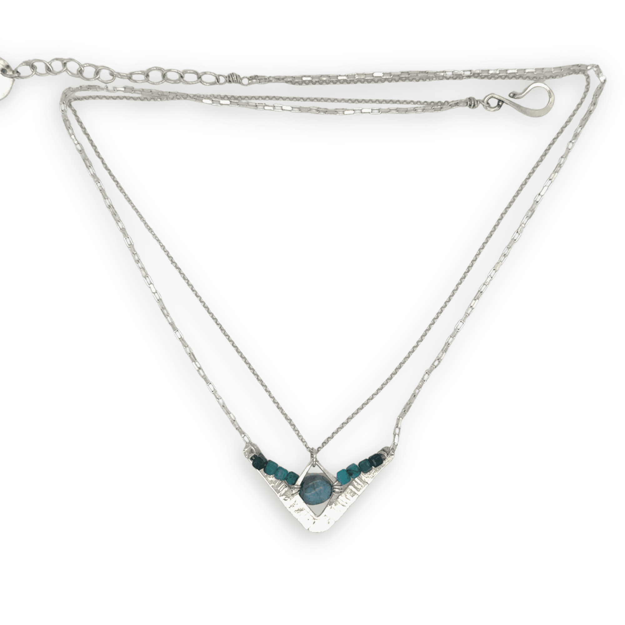Arrow Trajectory Labradorite Necklace 84695N - Art by any Means Jewelryproduct_