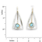 Astral Plane Chalcedony Angle Continuous Wire Earrings - Art by any Means Jewelryproduct_