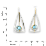 Astral Plane Chalcedony Angle Continuous Wire Earrings - Art by any Means Jewelryproduct_