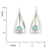 Astral Plane Chalcedony Angle Continuous Wire Earrings