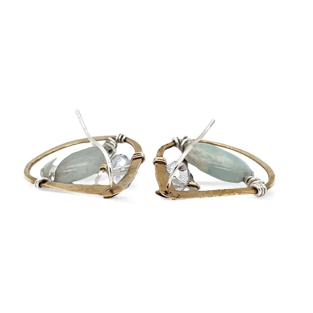Atmospheric Aquamarine Post Earrings E83401 - Art by any Means Jewelryproduct_