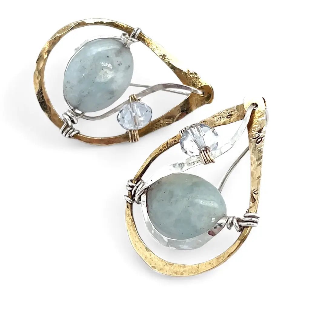 Atmospheric Aquamarine Post Earrings E83401 - Art by any Means Jewelryproduct_