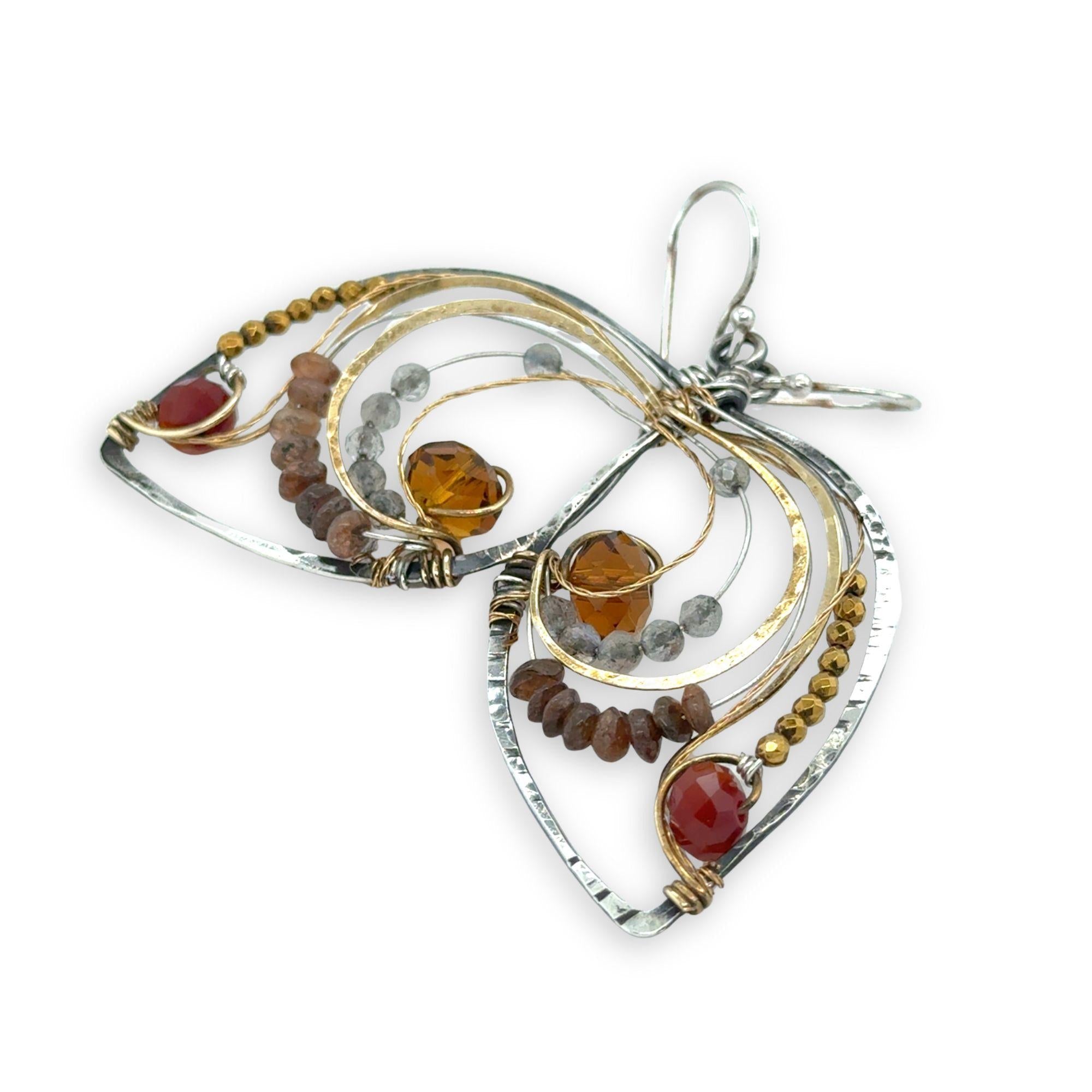 Autumn Leaves Crystal Earrings - Art by any Means Jewelryproduct_