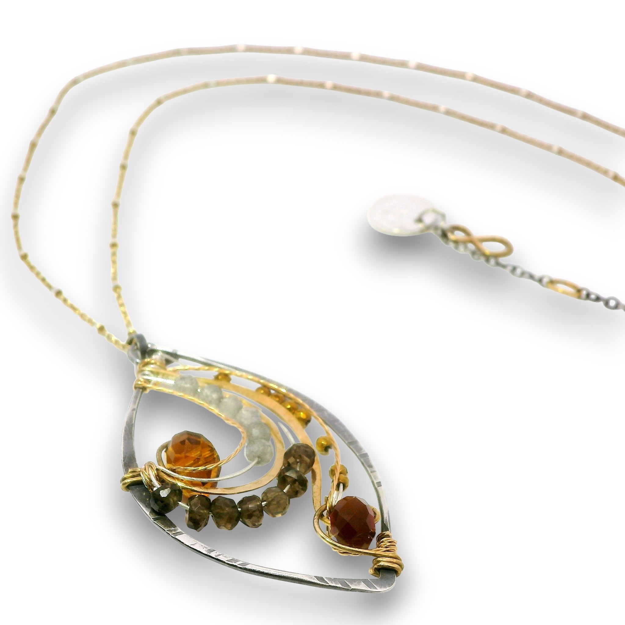Autumn Leaves Crystal Necklace - Art by any Means Jewelryproduct_