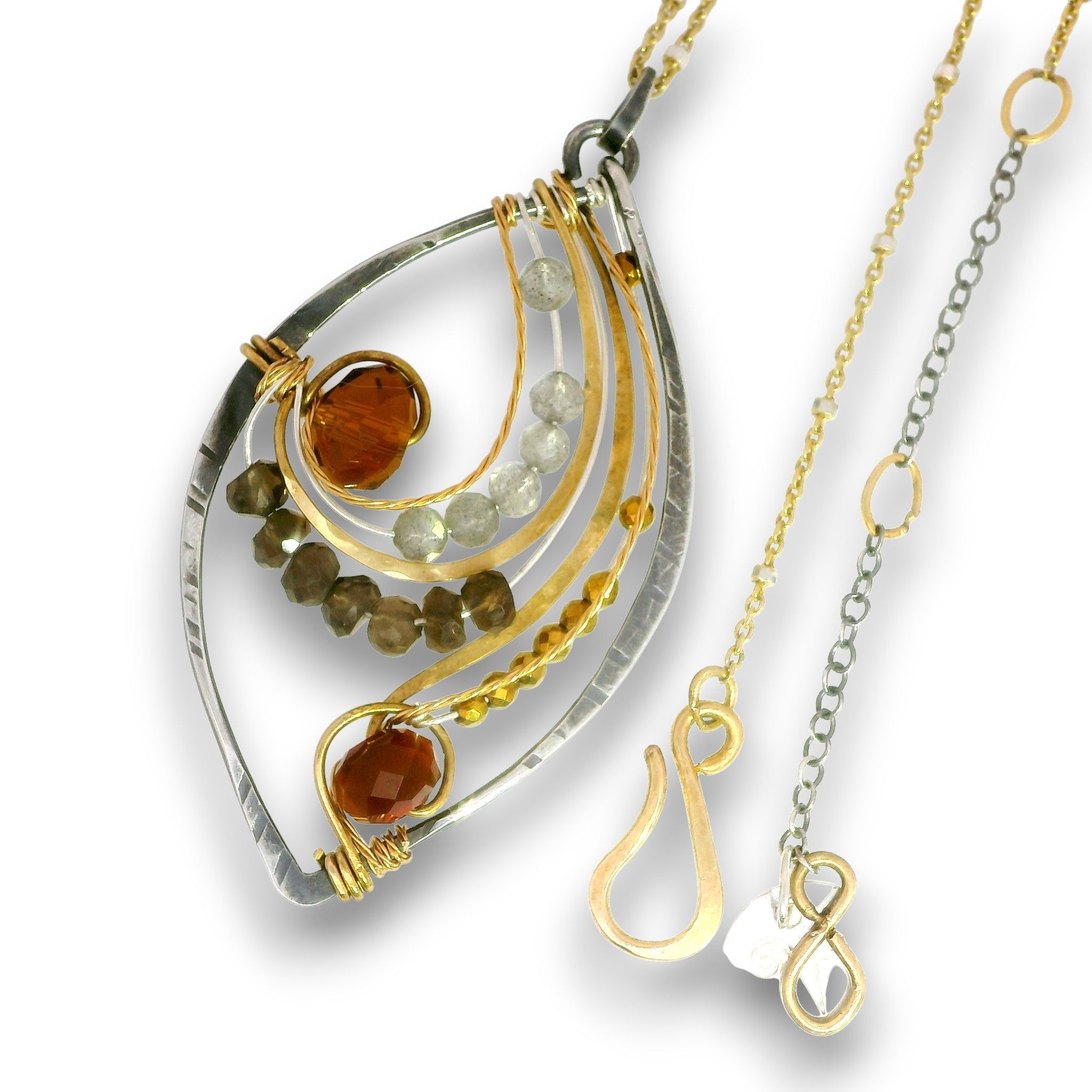 Autumn Leaves Crystal Necklace - Art by any Means Jewelryproduct_