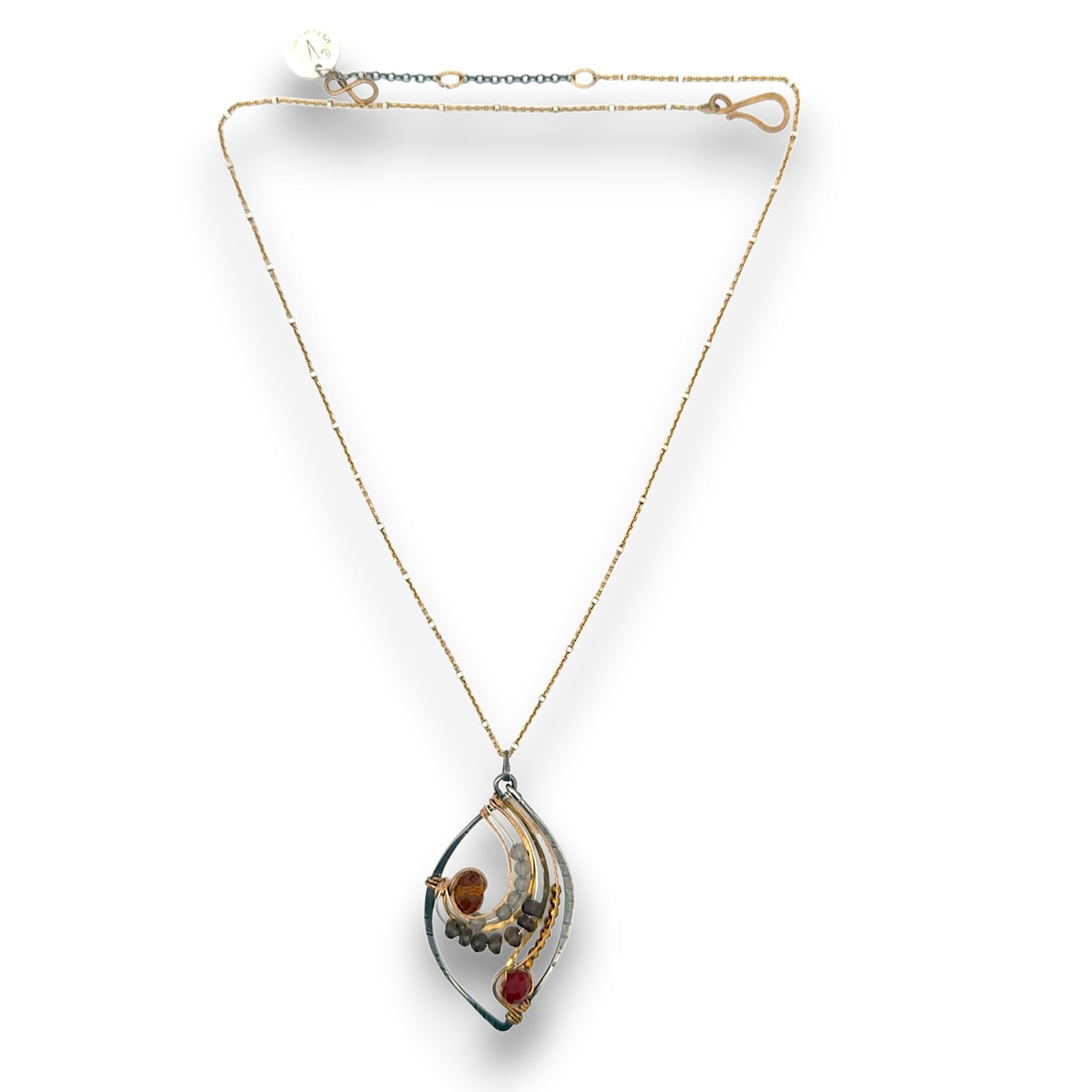 Autumn Leaves Crystal Necklace - Art by any Means Jewelryproduct_