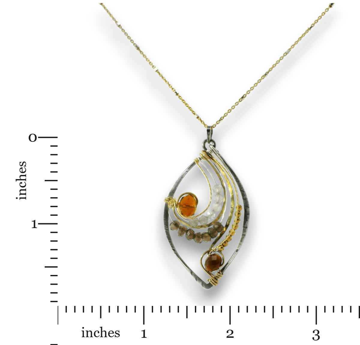 Autumn Leaves Crystal Necklace - Art by any Means Jewelryproduct_