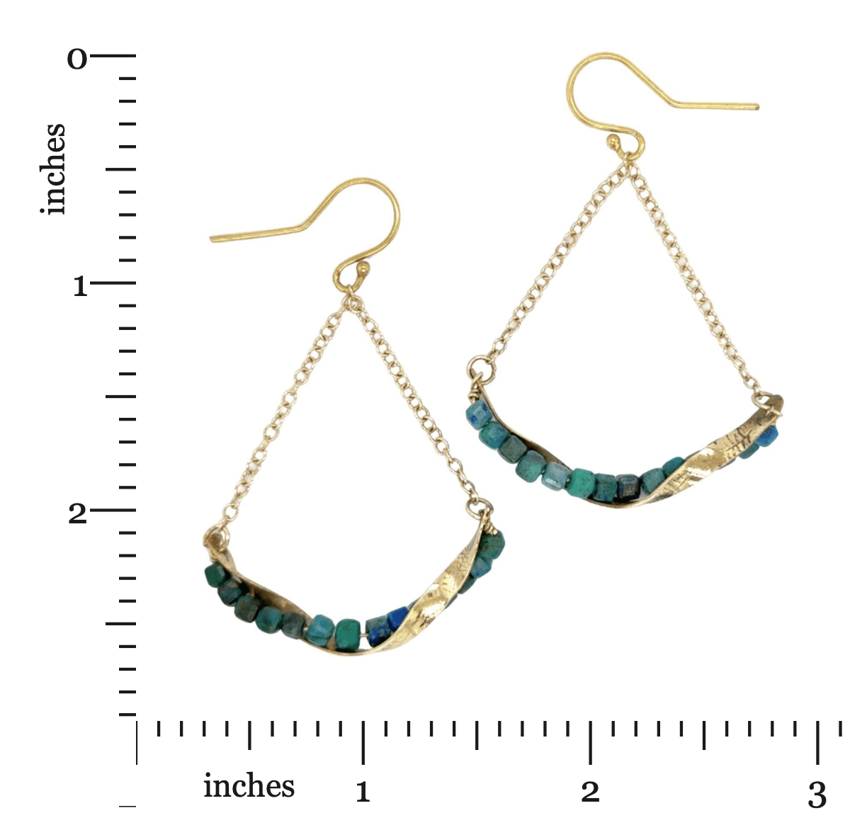 Azurite Sequence Chandelier Swing Earrings - Art by any Means Jewelryproduct_