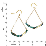 Azurite Sequence Chandelier Swing Earrings