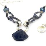 Iolite Gemstone Chain Necklace 82518N