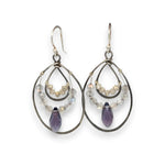 Beach Plum Crystal Hoop Earrings E83348 - Art by any Means Jewelryproduct_