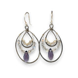 Beach Plum Crystal Hoop Earrings E83348 - Art by any Means Jewelryproduct_