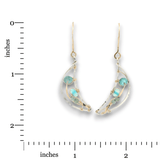 Bioluminescent Opal Crescent Moon Earrings - Art by any Means Jewelryproduct_