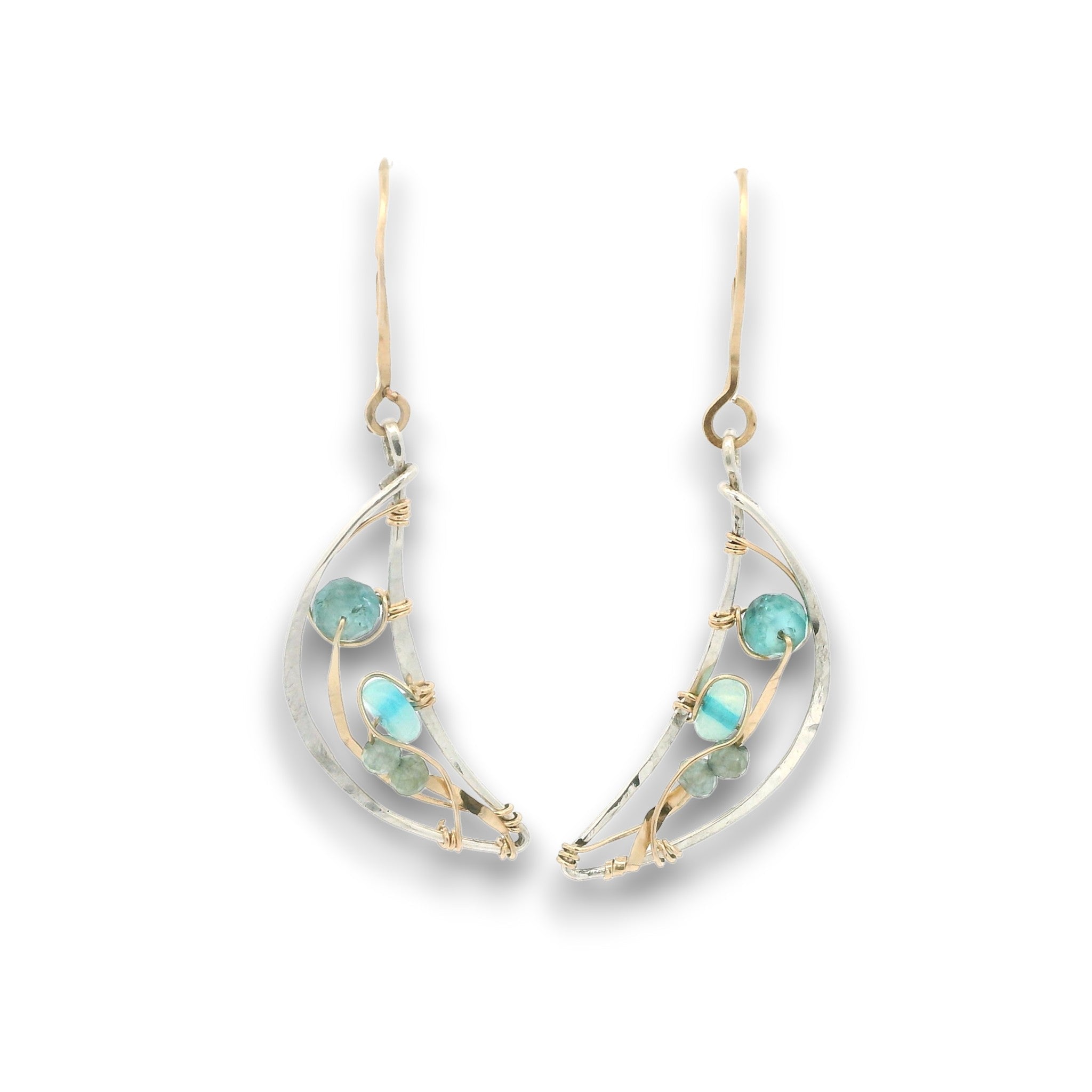 Bioluminescent Opal Moon Earrings E85011 - Art by any Means Jewelryproduct_