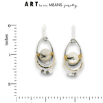 Black Tourmaline Orbital Drop Earrings - Art by any Means Jewelryproduct_