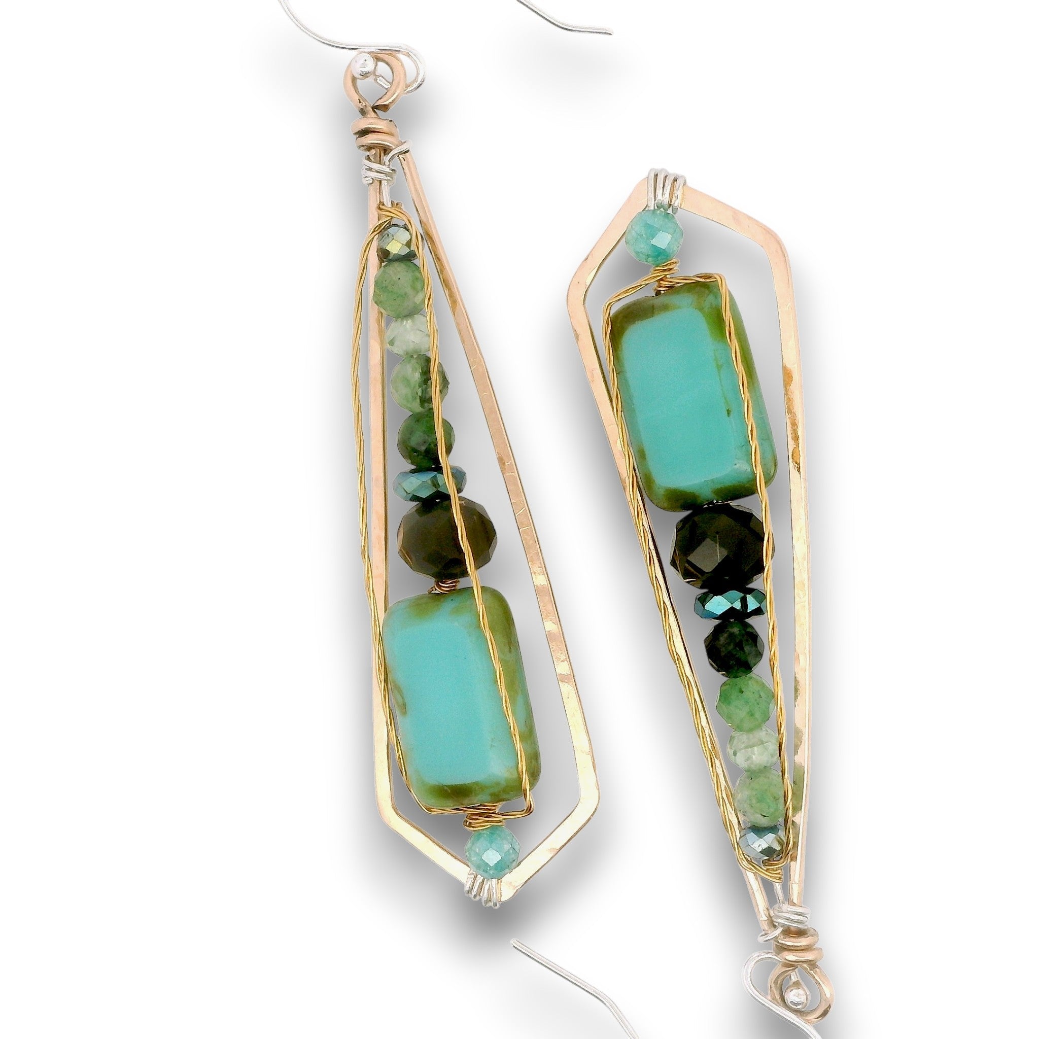 Blade of Grass Turquoise Earrings - Art by any Means Jewelryproduct_
