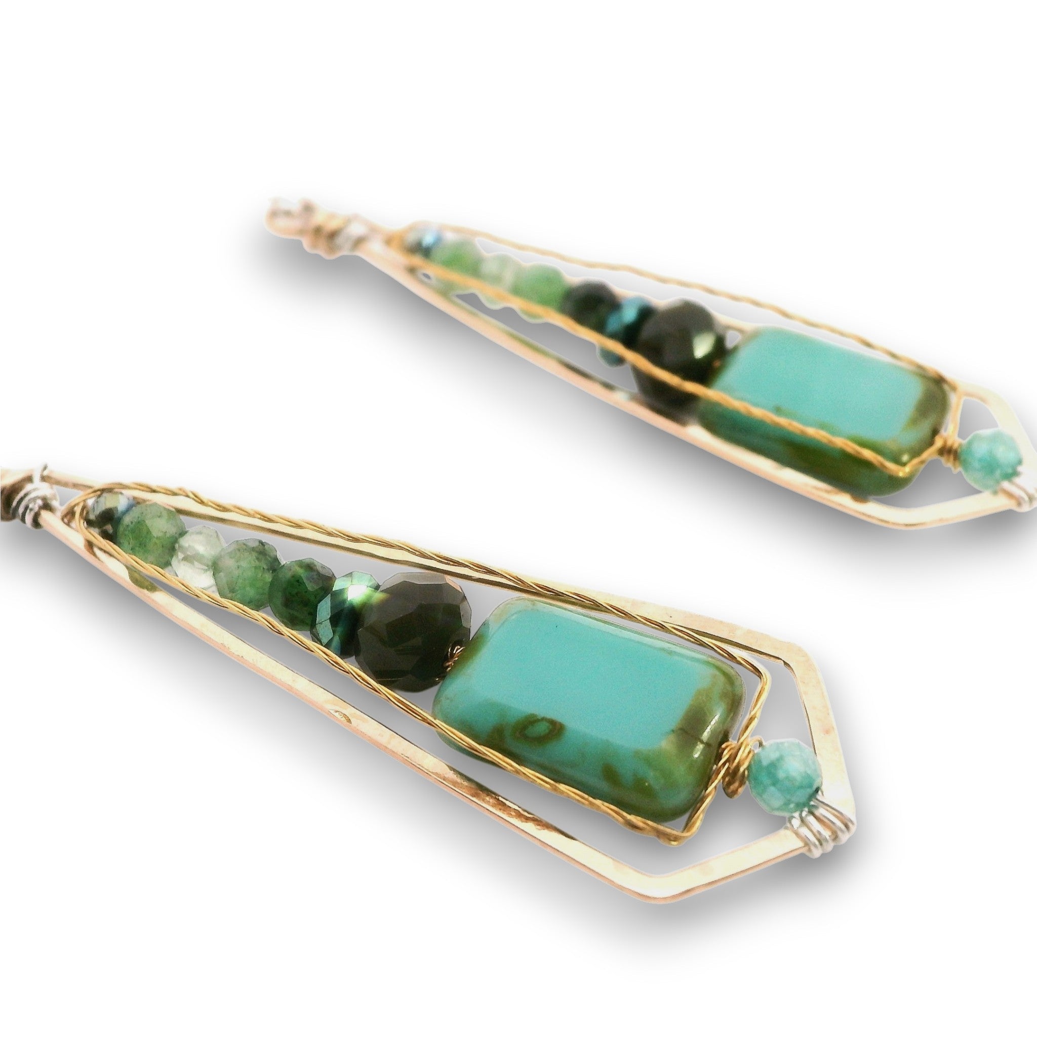 Blade of Grass Turquoise Earrings - Art by any Means Jewelryproduct_