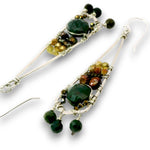 Blood Stone Stack Dangle Earrings - Art by any Means Jewelryproduct_