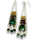 Blood Stone Stack Dangle Earrings - Art by any Means Jewelryproduct_