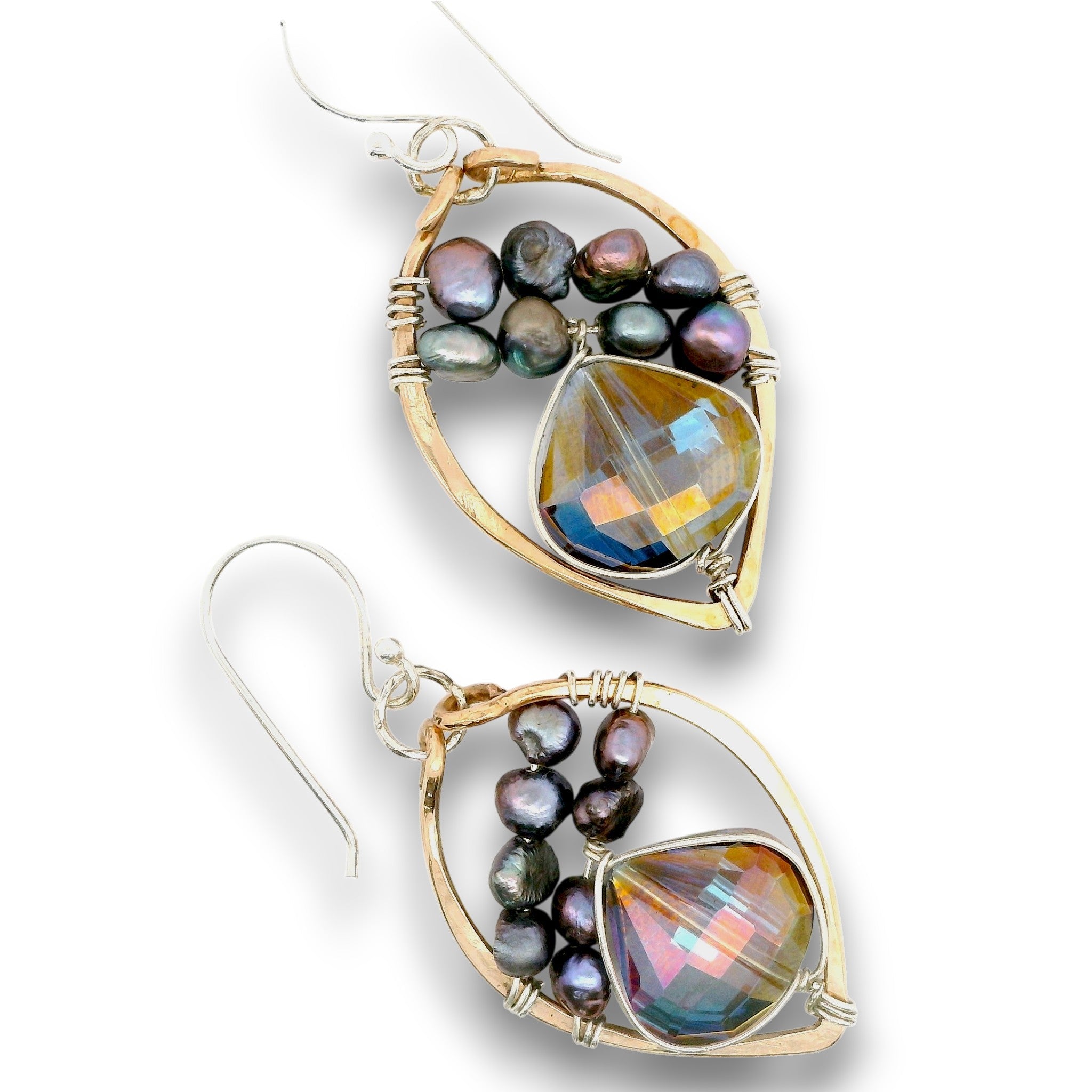 Blue Aura Drop Earrings - Art by any Means Jewelryproduct_