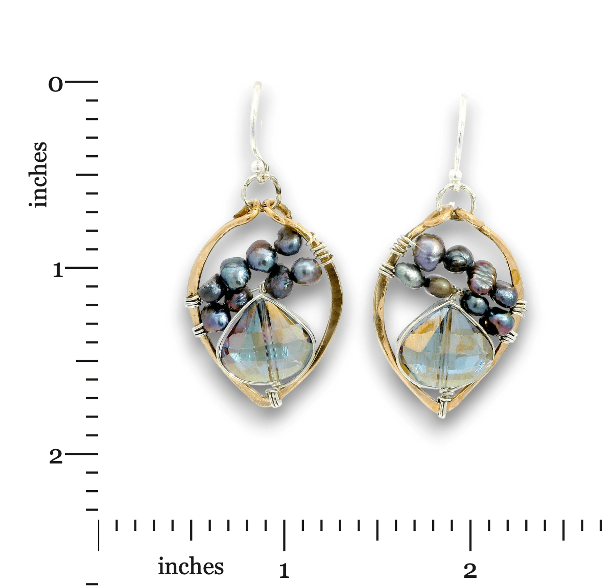 Blue Aura Drop Earrings - Art by any Means Jewelryproduct_