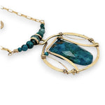 Blue Green Algae Drop Necklace 84115N - Art by any Means Jewelryproduct_