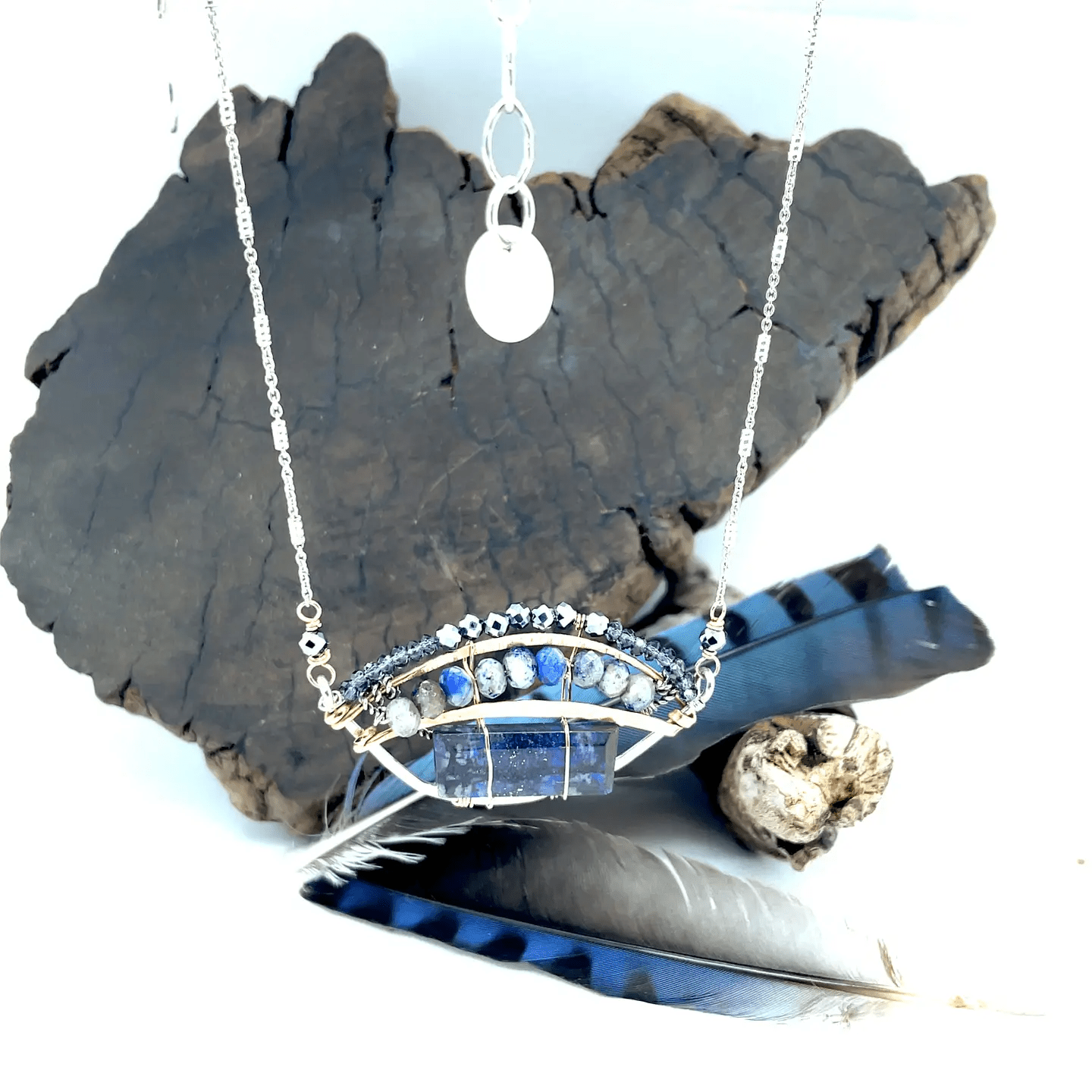 Blue Jay Lapis Necklace - Art by any Means Jewelryproduct_