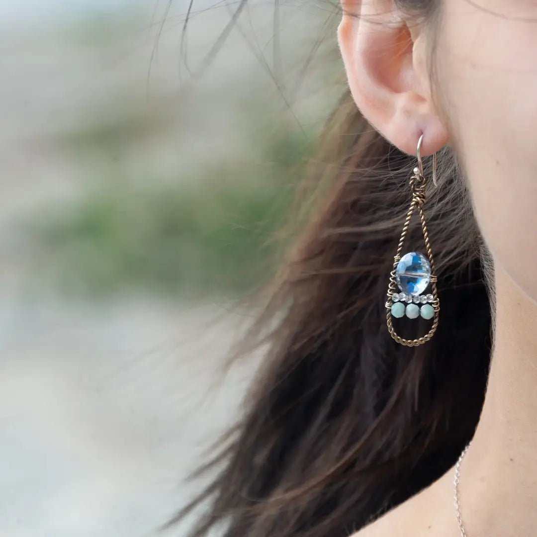Blue Skies Crystal Drop Earrings - Art by any Means Jewelryproduct_