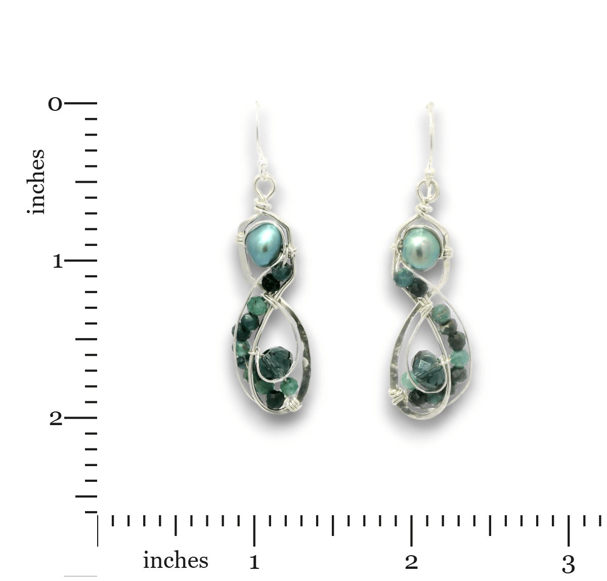Blue Tourmaline Braid Drop Earrings - Art by any Means Jewelryproduct_