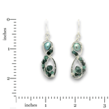 Blue Tourmaline Braid Drop Earrings - Art by any Means Jewelryproduct_