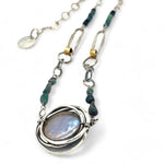Blue Tourmaline Link Necklace 82699N - Art by any Means Jewelryproduct_